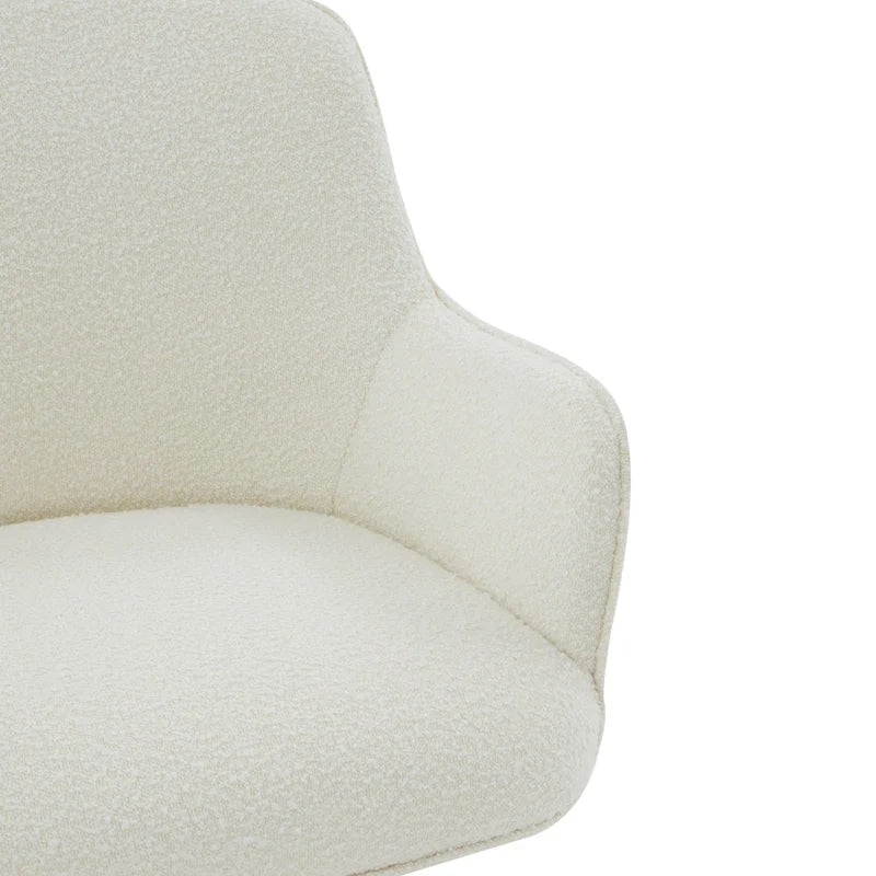 Sedia da scrivania girevole regolabile in velluto grigio chiaro con base argentata, 66Wx71Dx89H