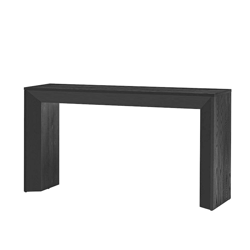 Consolle in stile camino con ripiano in impiallacciatura di legno, 59L x 15P x 32A
