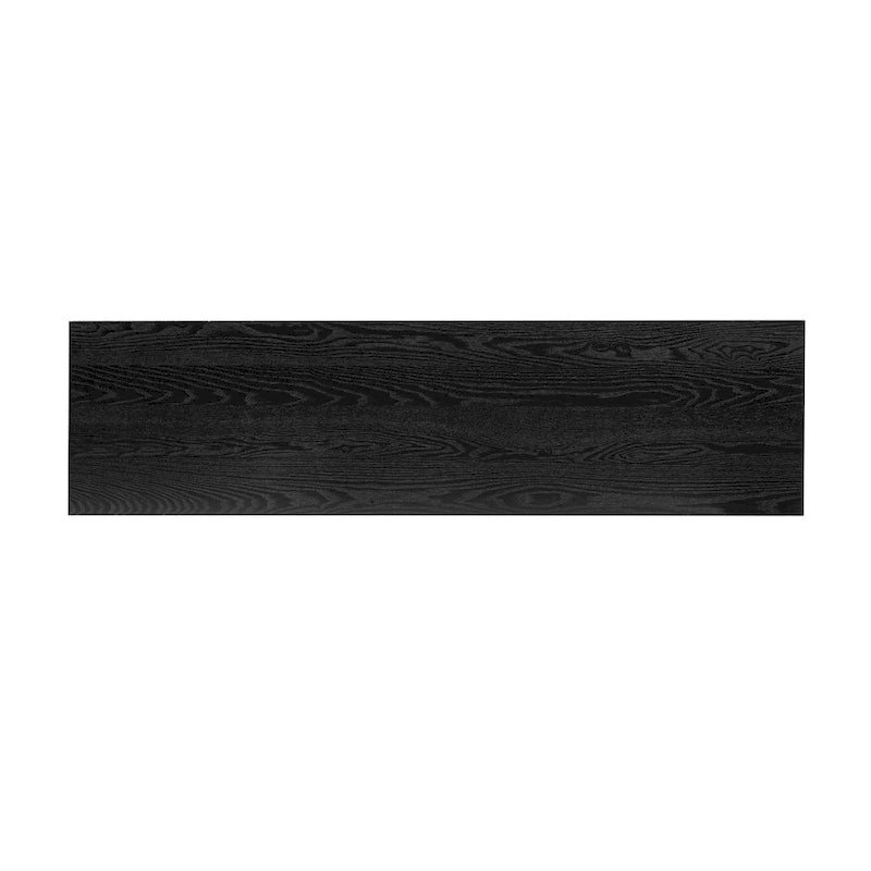 Consolle in stile camino con ripiano in impiallacciatura di legno, 59L x 15P x 32A