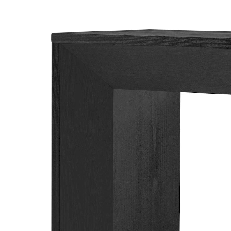 Consolle in stile camino con ripiano in impiallacciatura di legno, 59L x 15P x 32A