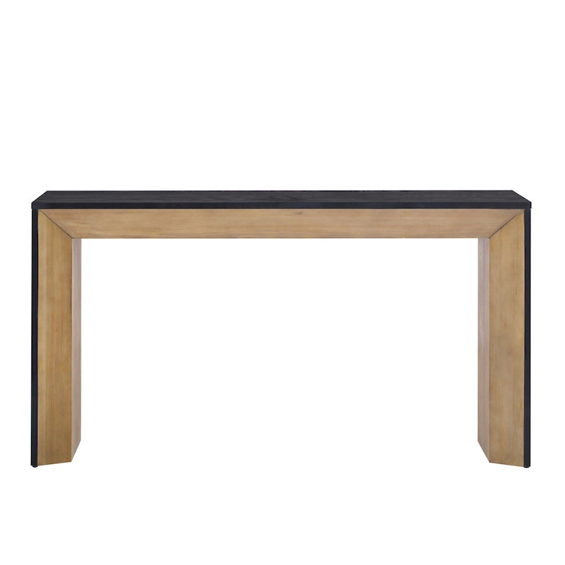 Consolle in stile camino con ripiano in impiallacciatura di legno, 59L x 15P x 32A