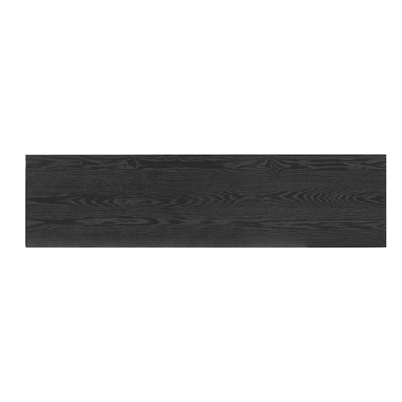 Consolle in stile camino con ripiano in impiallacciatura di legno, 59L x 15P x 32A