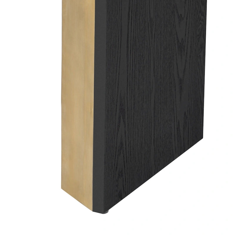 Consolle in stile camino con ripiano in impiallacciatura di legno, 59L x 15P x 32A