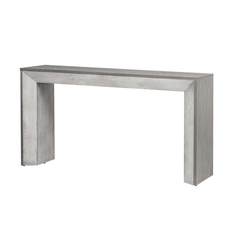 Consolle in stile camino con ripiano in impiallacciatura di legno, 59L x 15P x 32A