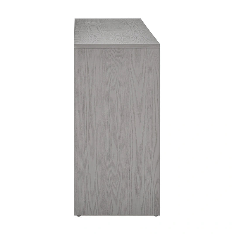 Consolle in stile camino con ripiano in impiallacciatura di legno, 59L x 15P x 32A