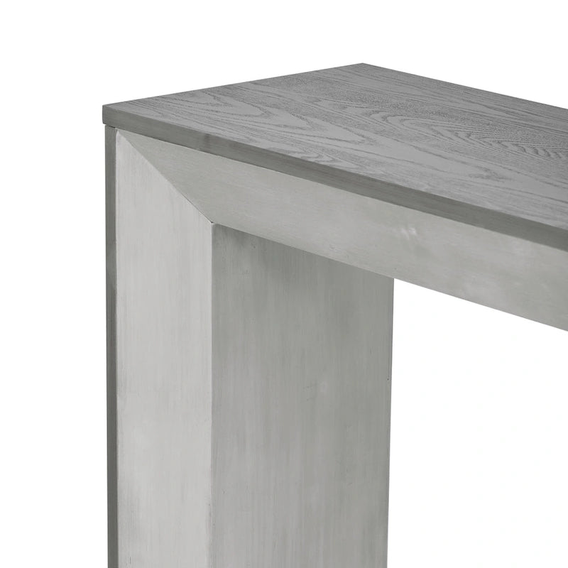 Consolle in stile camino con ripiano in impiallacciatura di legno, 59L x 15P x 32A