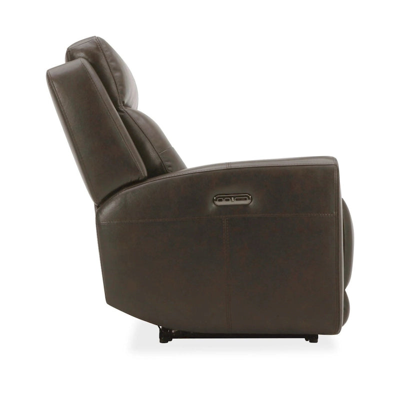 Poltrona Reclinabile Tripla con Base Girevole, Rivestimento in Pelle Pieno Fiore e Porte USB