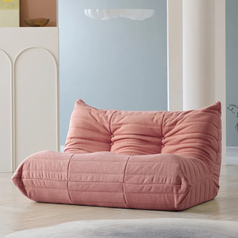 Poltrona a sacco divano da pavimento in velluto Teddy, 1-3 posti, portata 399 kg