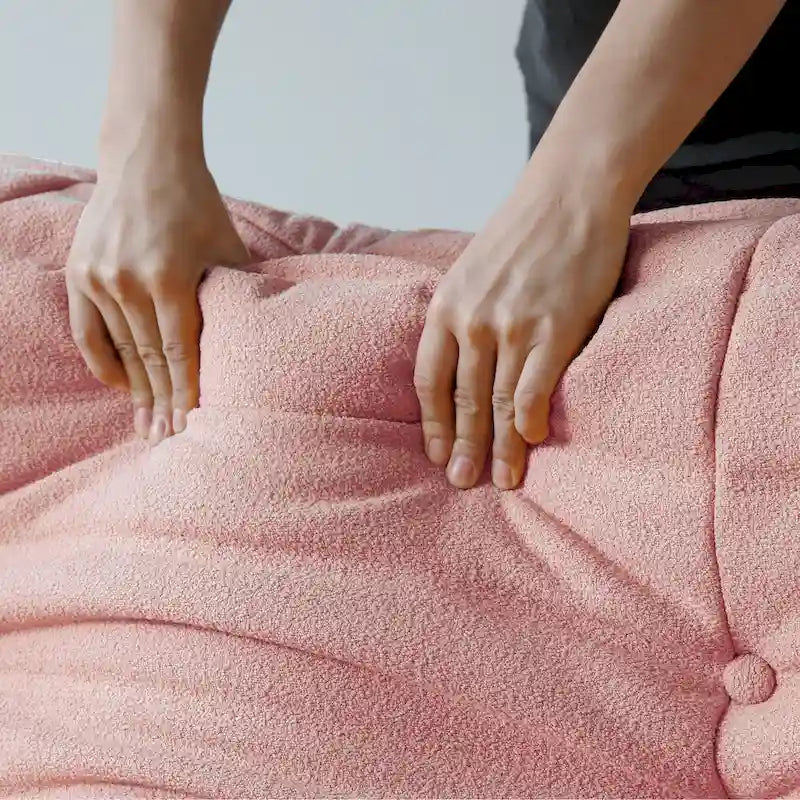 Poltrona a sacco divano da pavimento in velluto Teddy, 1-3 posti, portata 399 kg