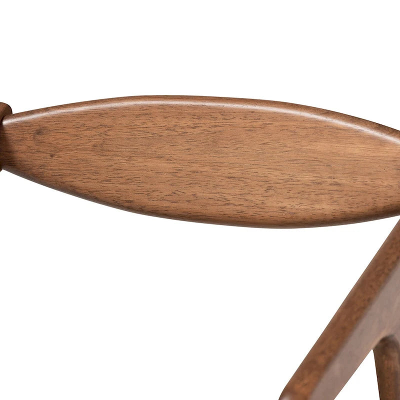 Sedie da pranzo moderne di metà secolo con seduta in similpelle e struttura in legno, set da 2