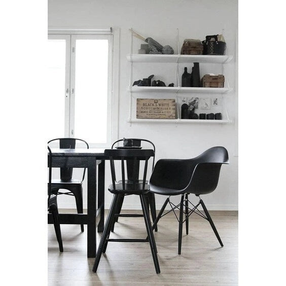 Sedie da pranzo con braccioli in conchiglia stampata Mid-Century Modern con gambe a torre Eiffel, set da 2