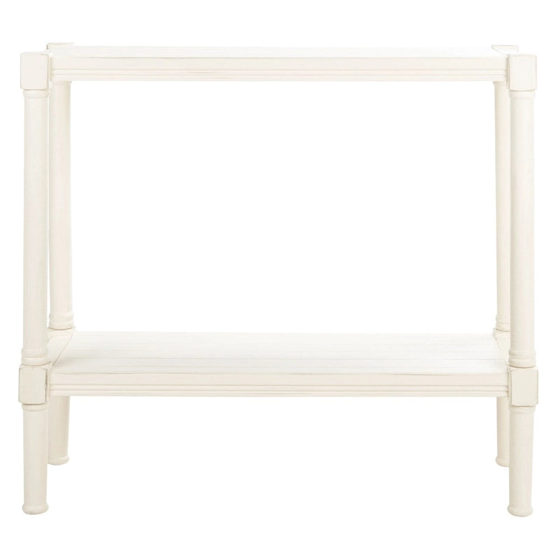 Tavolo Console Classico con Ripiano Inferiore e Struttura in Legno di Pino, 32L x 12P x 30A