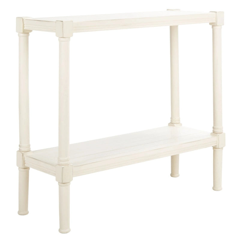 Tavolo Console Classico con Ripiano Inferiore e Struttura in Legno di Pino, 32L x 12P x 30A
