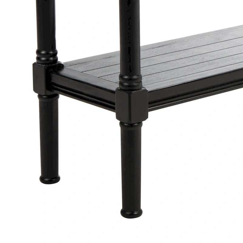 Tavolo Console Classico con Ripiano Inferiore e Struttura in Legno di Pino, 32L x 12P x 30A