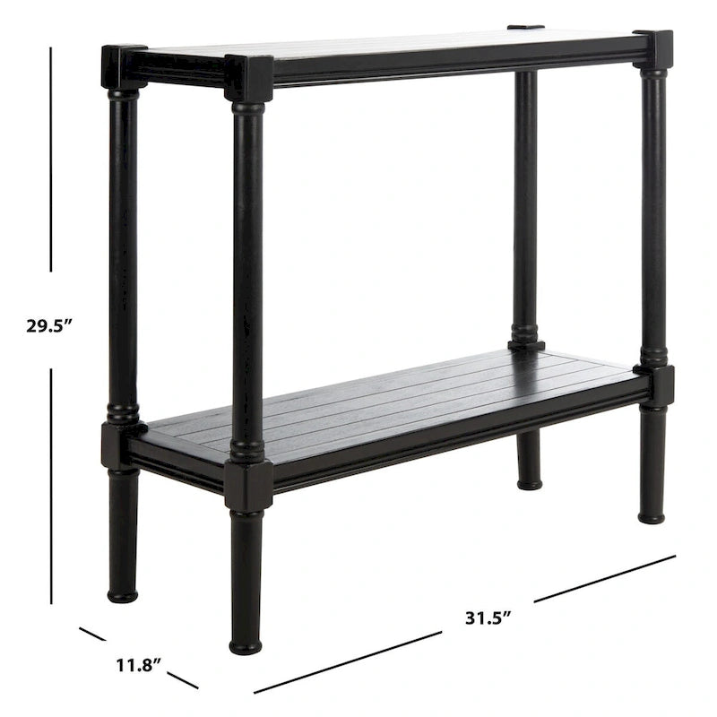 Tavolo Console Classico con Ripiano Inferiore e Struttura in Legno di Pino, 32L x 12P x 30A