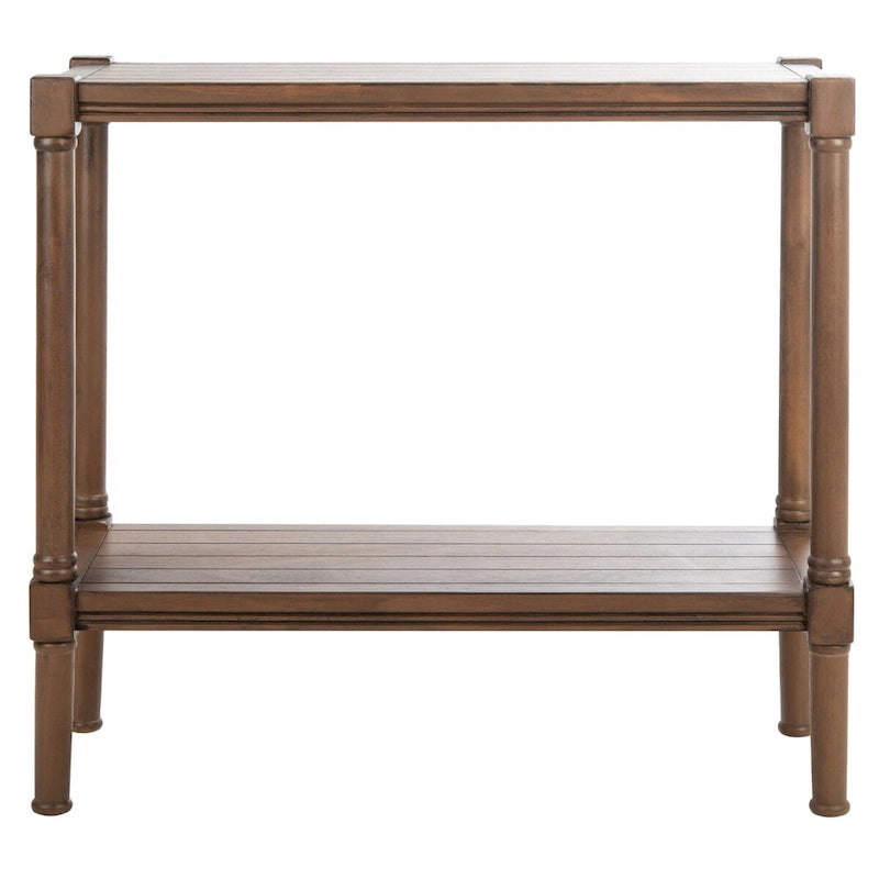 Tavolo Console Classico con Ripiano Inferiore e Struttura in Legno di Pino, 32L x 12P x 30A
