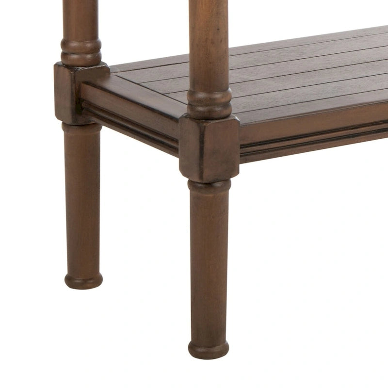 Tavolo Console Classico con Ripiano Inferiore e Struttura in Legno di Pino, 32L x 12P x 30A