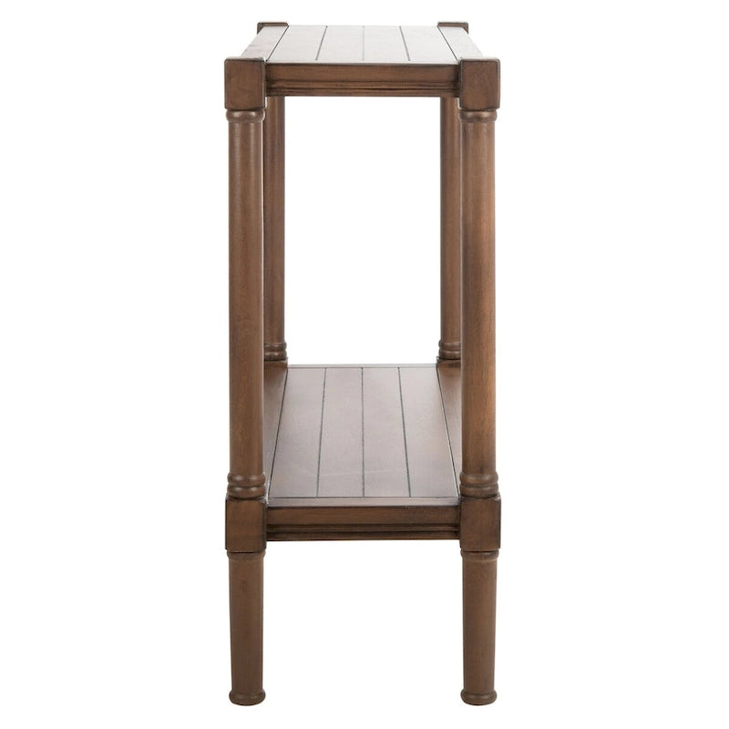 Tavolo Console Classico con Ripiano Inferiore e Struttura in Legno di Pino, 32L x 12P x 30A