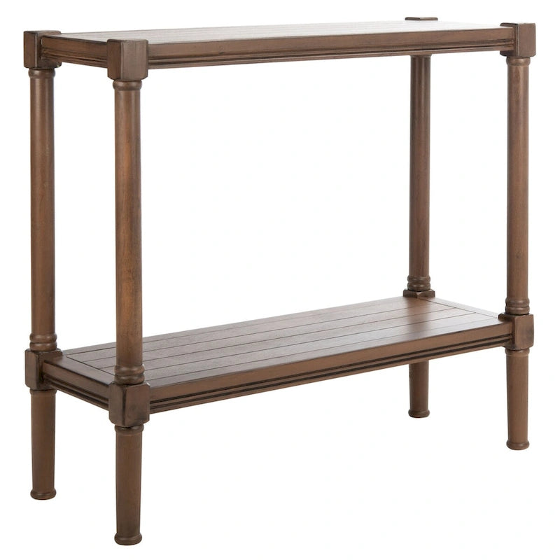 Tavolo Console Classico con Ripiano Inferiore e Struttura in Legno di Pino, 32L x 12P x 30A