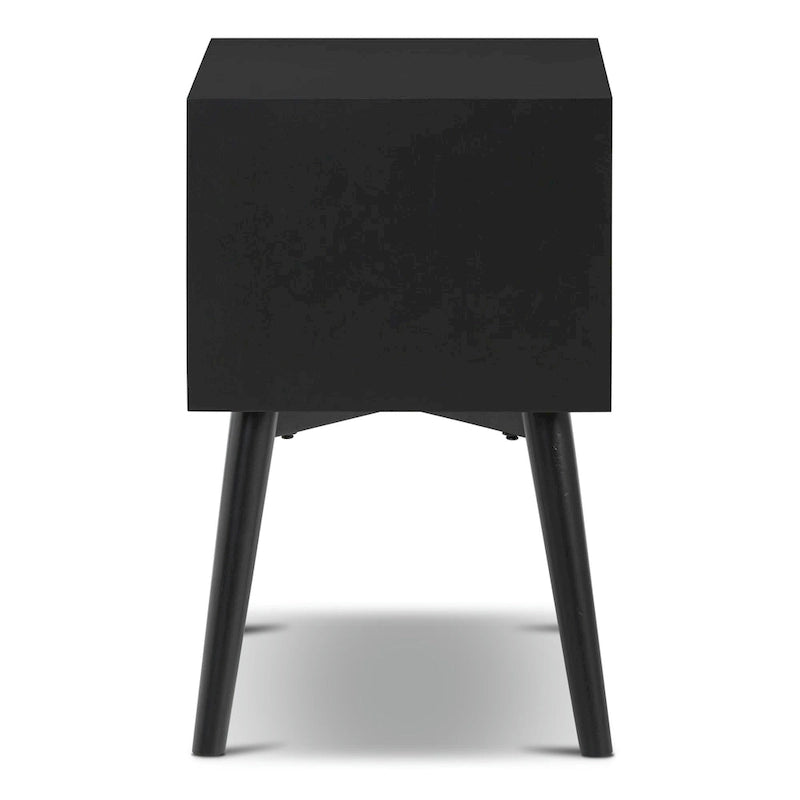 Comodino Moderno Mid-Century con 2 Cassetti e Bordo Smussato, 17,5 L x 15 P x 23,5 A