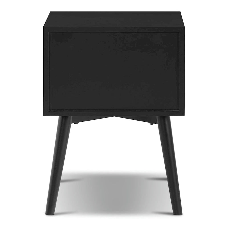 Comodino Moderno Mid-Century con 2 Cassetti e Bordo Smussato, 17,5 L x 15 P x 23,5 A