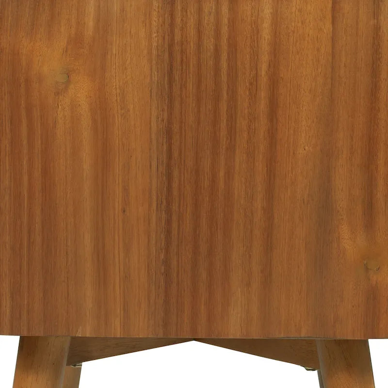 Comodino Moderno Mid-Century con 2 Cassetti e Bordo Smussato, 17,5 L x 15 P x 23,5 A