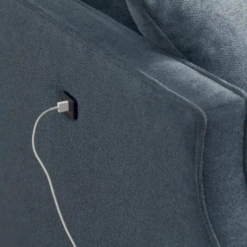 Divanetto a 2 posti con porta di ricarica USB e tessuto impermeabile