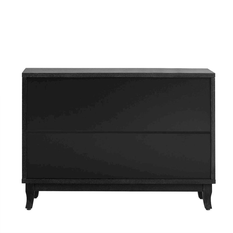 Credenza a specchio retrò con 3 ante in vetro e ripiani regolabili, 120 cm di lunghezza