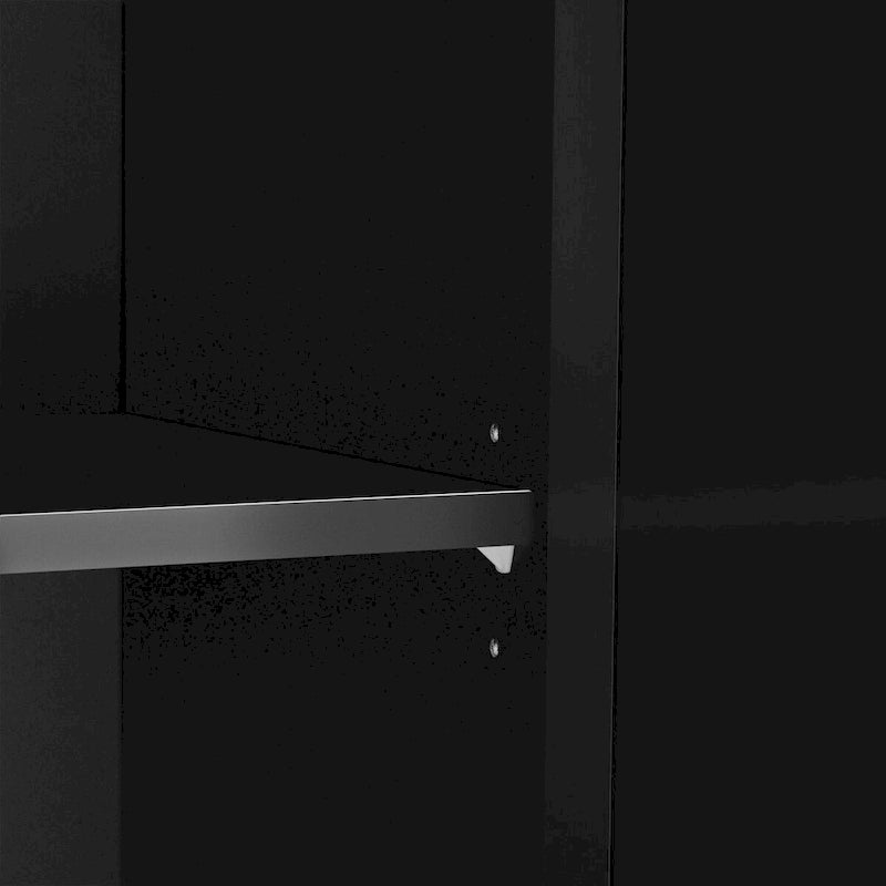 Credenza a specchio retrò con 3 ante in vetro e ripiani regolabili, 120 cm di lunghezza