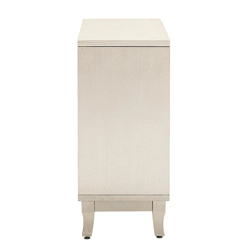 Credenza a specchio retrò con 3 ante in vetro e ripiani regolabili, 120 cm di lunghezza
